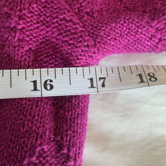 Vintage Eatons Fuschia and Gold Short  Sleeve Sweater - Picture 9 of 10